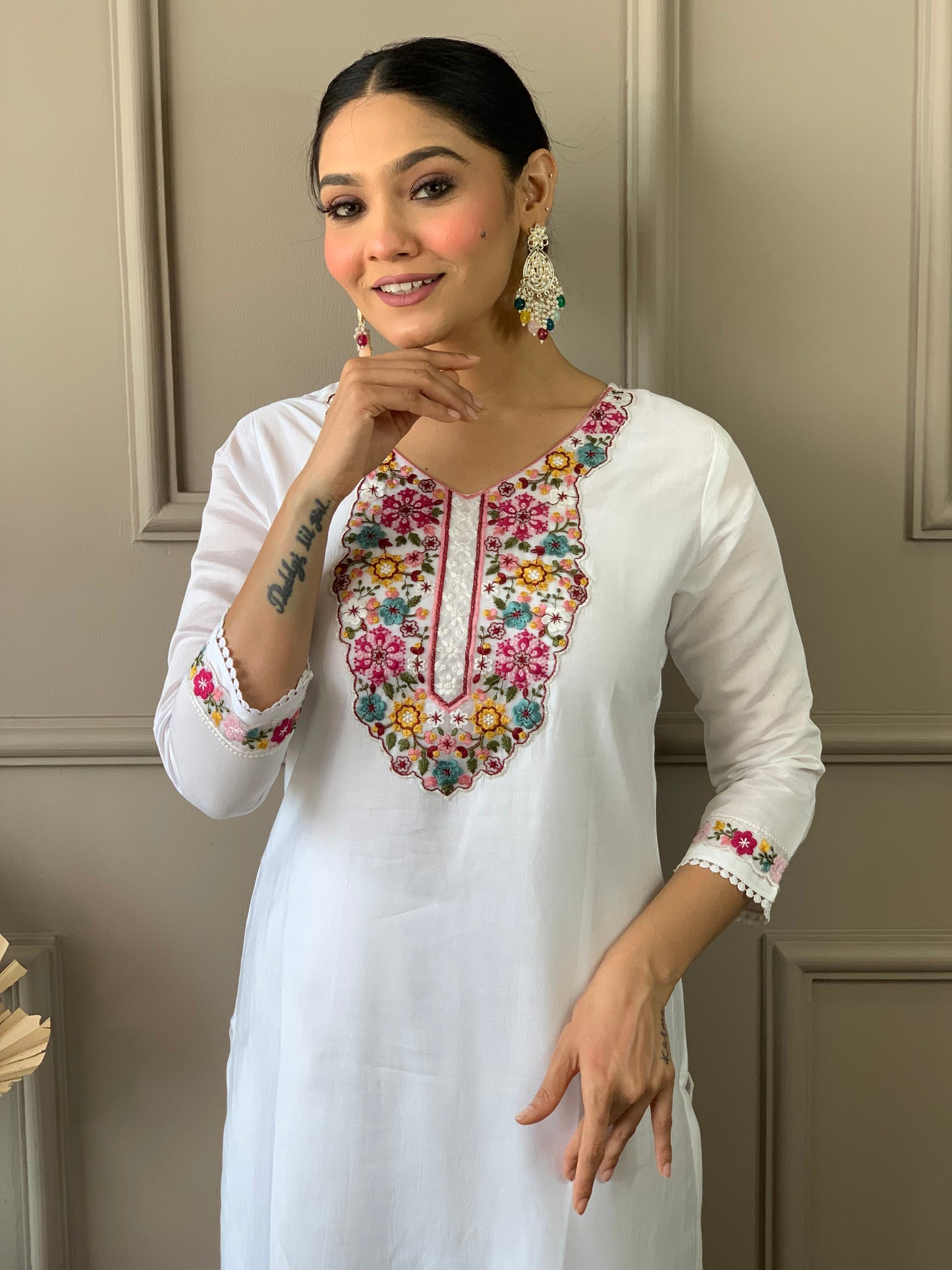 WOMEN EMBROIDERED KURTA SET
