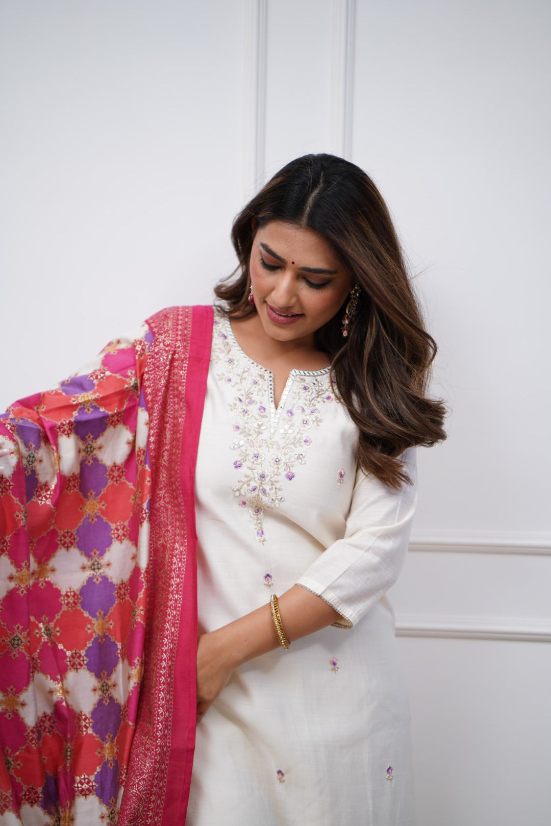 WOMEN ASYMMETRIC KURTA SET