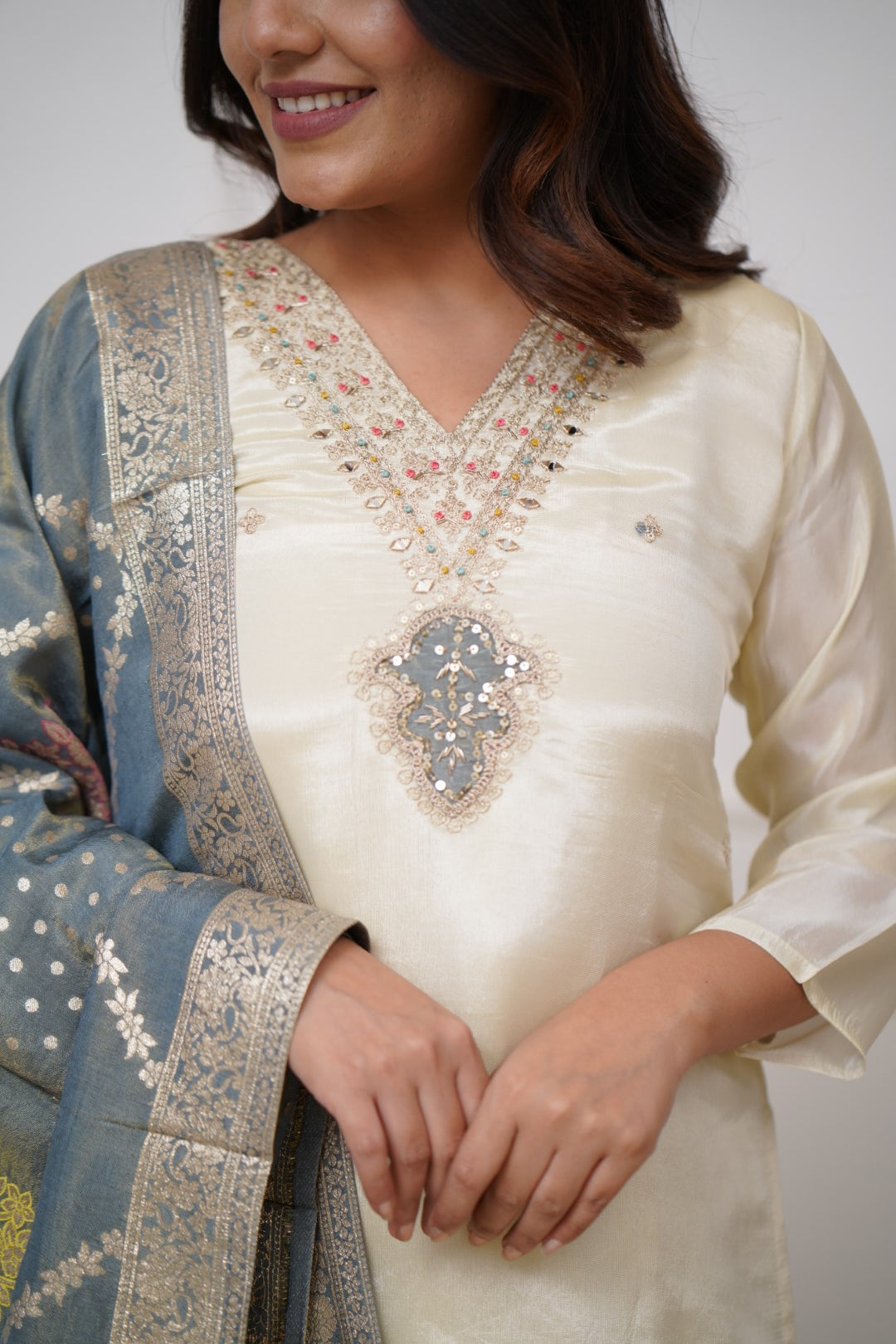WOMEN HANDLOOM KURTA SET