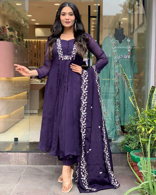 WOMEN ANARKALI STRAIGHT KURTA SET