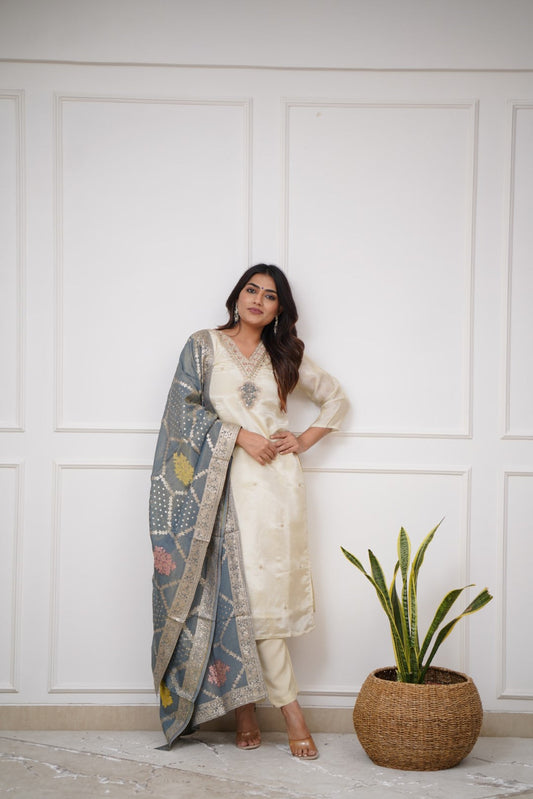 WOMEN HANDLOOM KURTA SET