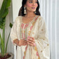 WOMEN ANARKALI MIRROR WORK KURTA SET