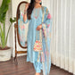 WOMEN LEHERIYA KURTA SET