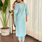 WOMEN LEHERIYA KURTA SET